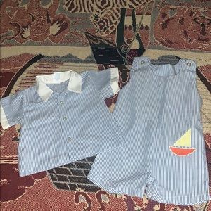 Vintage Baby Seersucker 2 piece